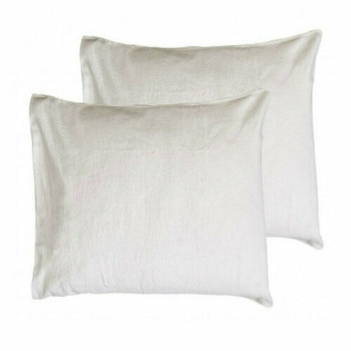 Lot de 2 Prot&egrave;ge-oreillers C&ocirc;me