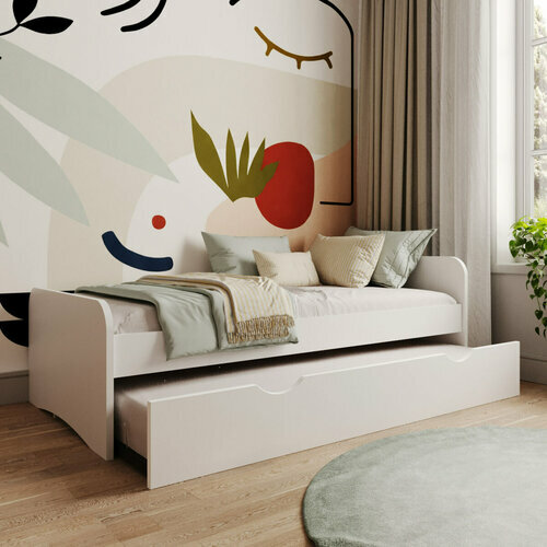 Ambiance -Lit gigogne entre ouvert Talia blanc 