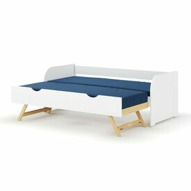 Lit banquette Gigogne ouvert Zira - coloris blanc Lit banquette Gigogne ouvert Zira - coloris blanc