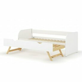 Lit banquette Gigogne ouvert Zira - coloris blanc Lit banquette Gigogne ouvert Zira - coloris blanc