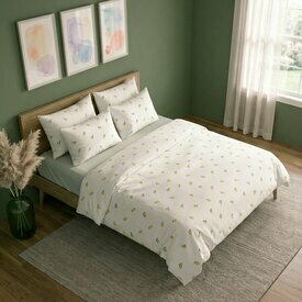 Vue de plongée - Ambiance - Pack lit 2 places avec matelas Billy coloris bois Vue de plongée - Ambiance - Pack lit 2 places avec matelas Billy coloris bois