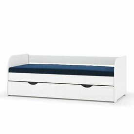Pack lit banquette gigogne avec matelas Zira - coloris blanc Pack lit banquette gigogne avec matelas Zira - coloris blanc