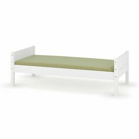 Lit 1 place Louw pr�sent� avec un matelas - Coloris Blanc