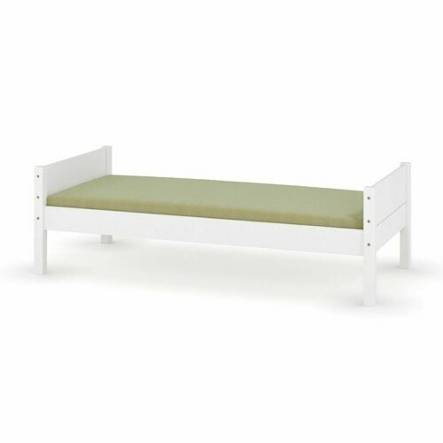 Lit 1 place Louw pr�sent� avec un matelas - Coloris Blanc