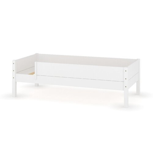 Lit banquette Louw - coloris blanc - Lit banquette avec barri&egrave;re Louw