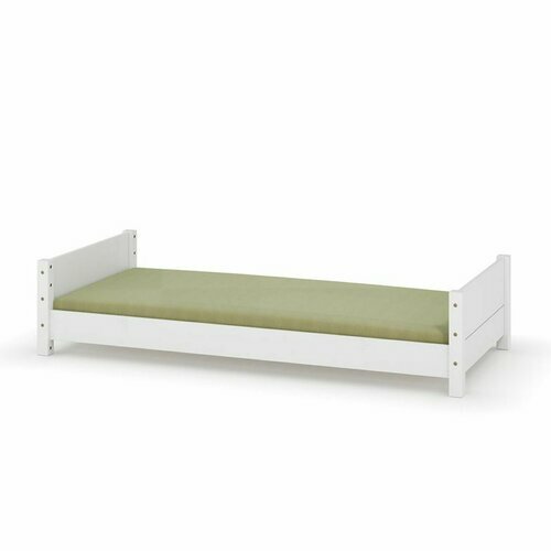 Lit enfant Montessori Louw - présenté avec un matelas - coloris blanc Lit enfant Montessori Louw - présenté avec un matelas - coloris blanc