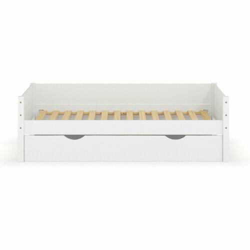 Lit banquette enfant avec tiroir Louw - blanc - Lit banquette avec tiroir Louw