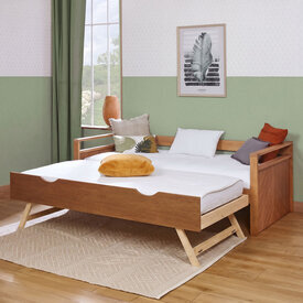 Lit banquette gigogne déplié IVY sans matelas Lit banquette gigogne déplié IVY sans matelas