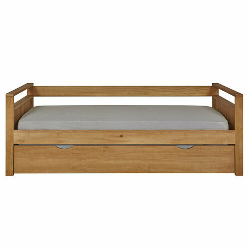 Vue de face Pack lit gigogne avec matelas IVY Vue de face Pack lit gigogne avec matelas IVY