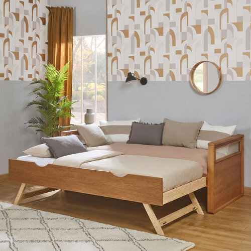 Lit banquette gigogne d�pli� sans matelasCOBI 