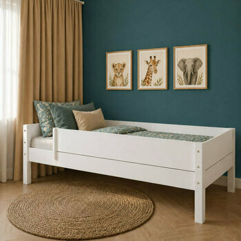 Pack lit banquette avec barri&egrave;re et matelas Louw